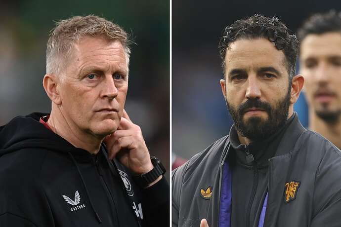 Ireland manager Heimir Hallgrímsson and Manchester United head coach Ruben Amorim