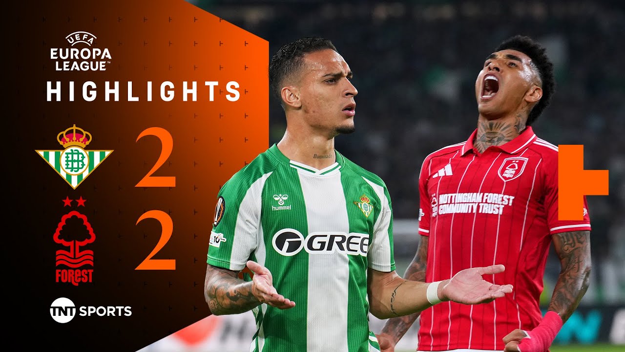 Antony Nets Late Equaliser š³ | Real Betis 2-2 Nottingham Forest | UEFA Europa League Highlights