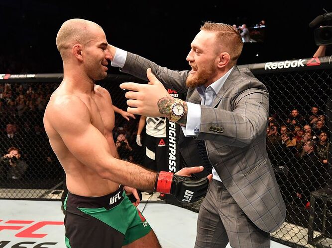 Artem Lobov and Conor McGregor in 2016. Photo: Getty