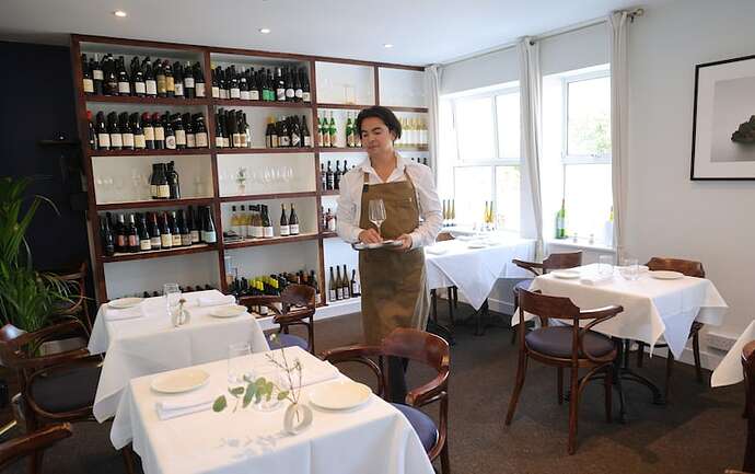 Mamó's crisp white tablecloths do not create an overly formal space. Photograph: Bryan O'Brien/The Irish Times