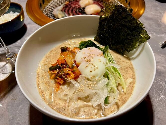 Korean-style cold udon noodles. Photo: Lucinda O'Sullivan